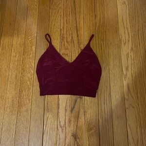 Windsor Red Seamless Bralette with Spaghetti Straps